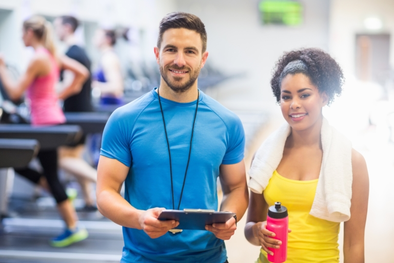 Fitness Trainer and Client