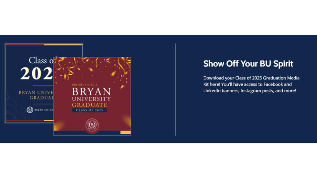 A screenshot of the BU website