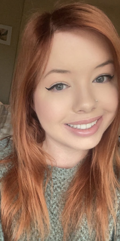A smiling woman