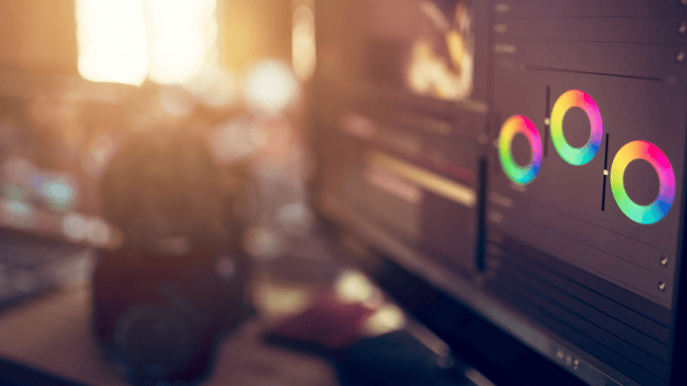 an image of a computer screen with colorful circles on it