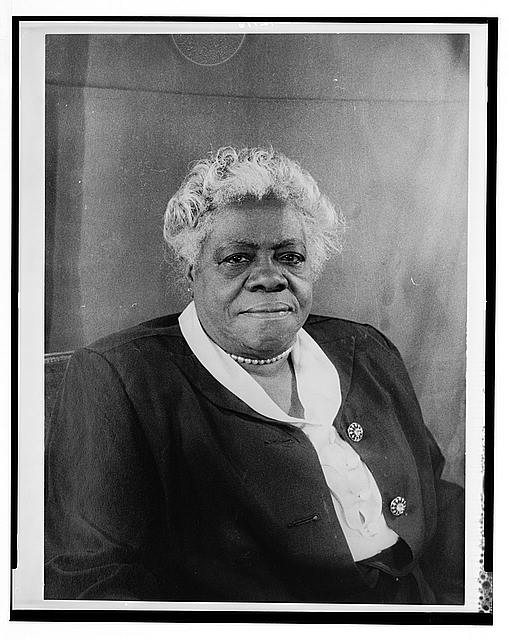 Black and white portrait of Mary McLeod Bethune