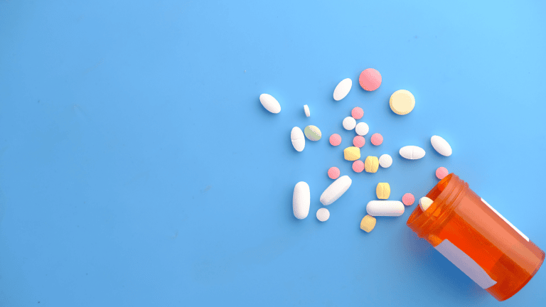 A bottle of pills