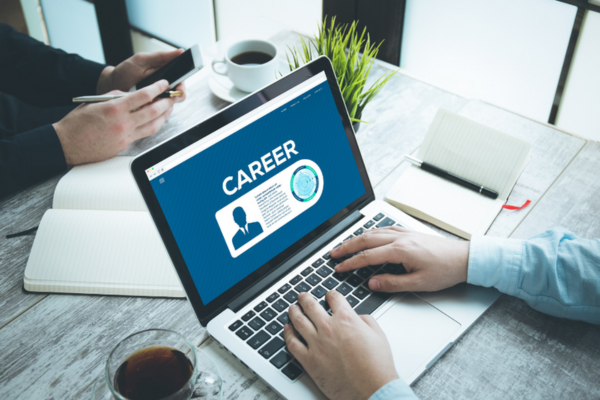 career services at laptop